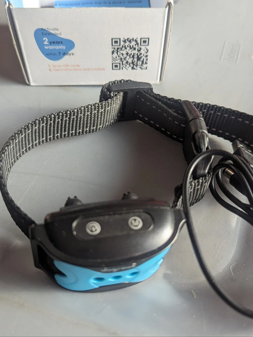 Dogrook Blue & Black Bark Collar-vibrating bark collar- Like New-$20 - Picture 3 of 3